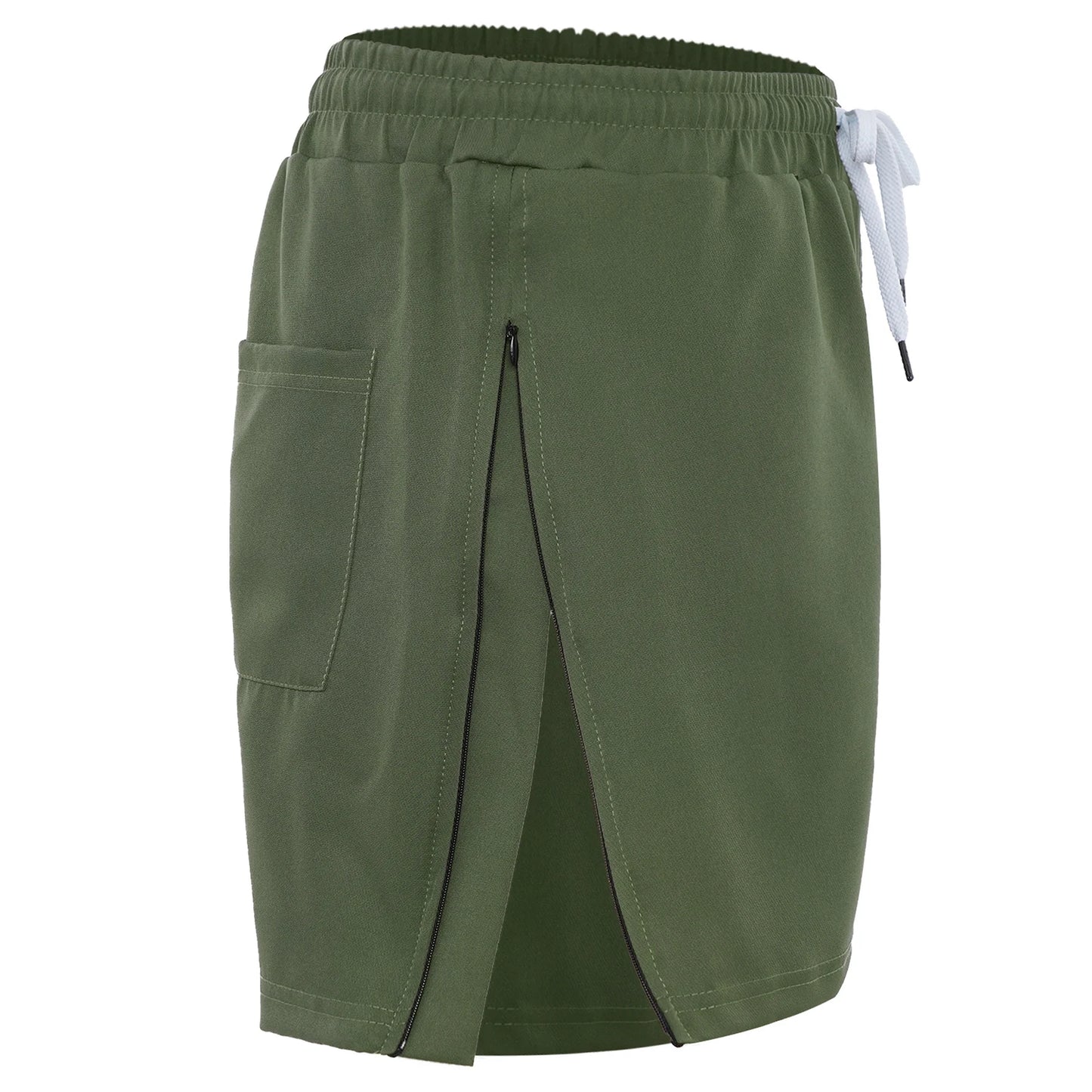 Mens Athletic Sports Shorts with Pocket Sides Invisible Zipper Quick-Drying Beach Shorts Workout Basketball Cycling Gym Fitness
