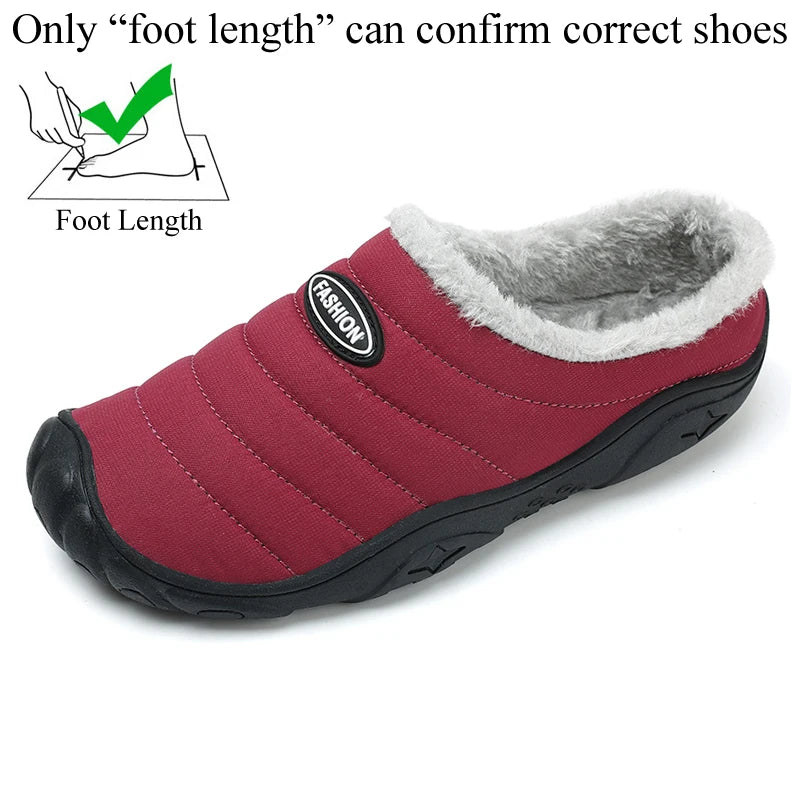Winter Men Plus Size Leisure Indoor Plush Slippers Home Cotton Shoes Warm House Shoes Room Unisex Pantofole Peluche Invernali 48
