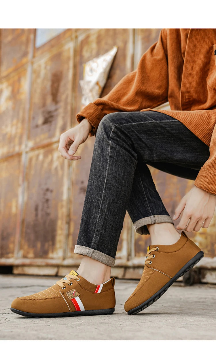 Men's Shoes New Style 2026 Spring and Autumn Flat Lightweight Sports Fashion Versatile Soft-Soled Casual Shoes Men's Simple Breathable Men's Shoes