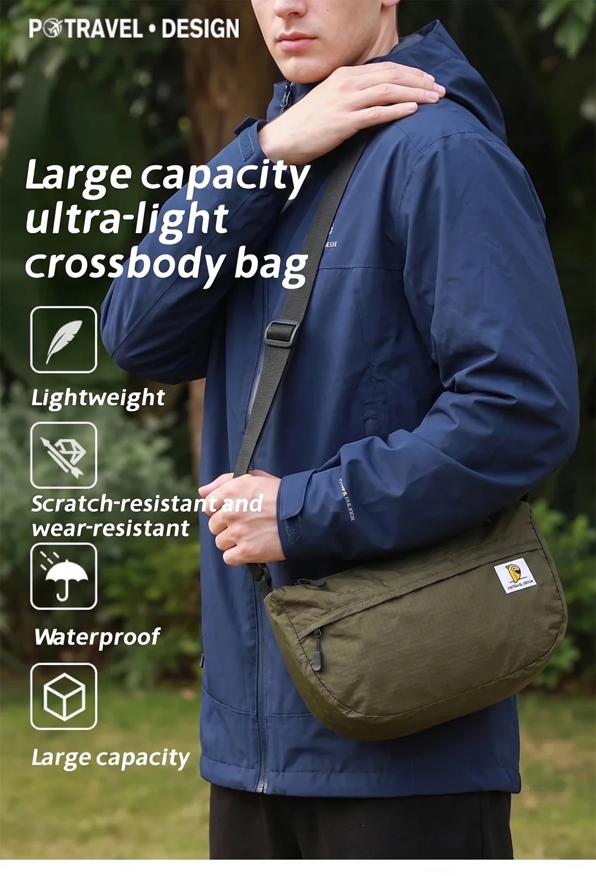 Casual Crossbody Bags For Men Women Shoulder Messenger Bag Large Capacity Small Fashion Travel Handbag Boys Girls Sling Bag