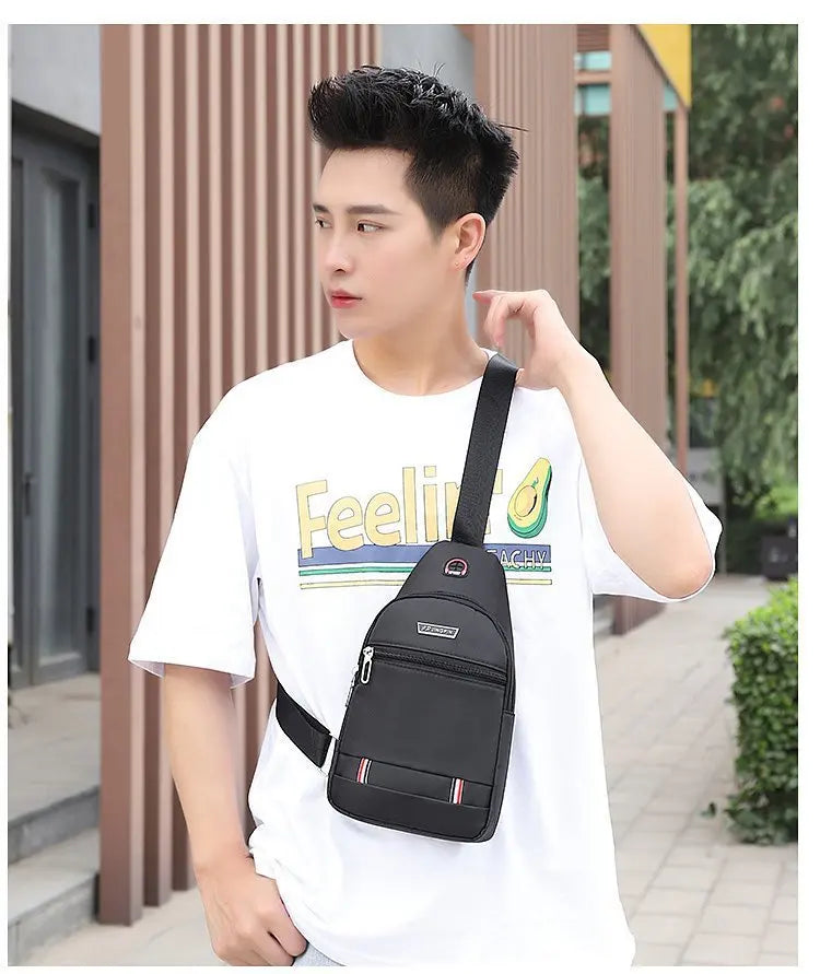 Oxford Men Chest Bag Crossbody Single Shoulder Travel Handbag Fashion Chest Bags New Style Big Capacity Chest Men Bag