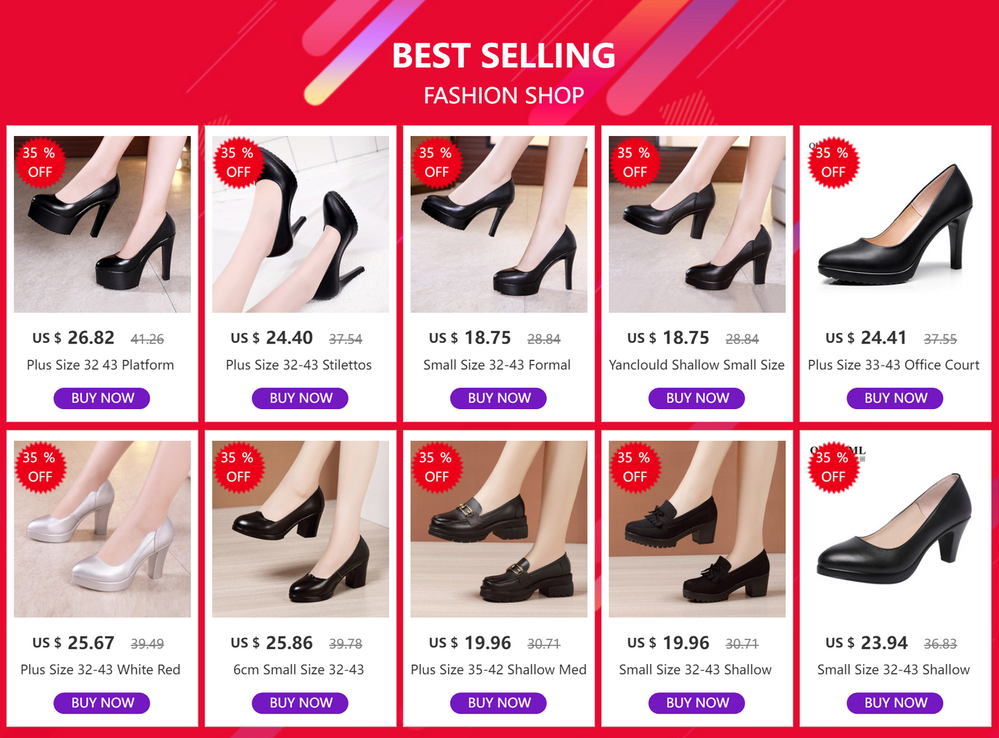 Small Size 32-43 Stilettos Pumps Women Wedding Shoes Red White 2025 Spring Shallow High Heels Shoes Ladies Platform Shoe Office