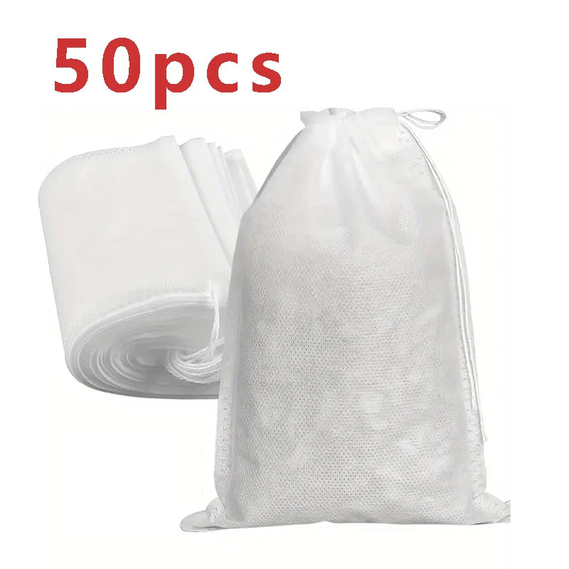 Shoe Dust Covers Drawstring Cloth Storage Bag 50/100pcs Dust Proof Shoe Bag High Heels Boot Organizer Travel Portable Pouch