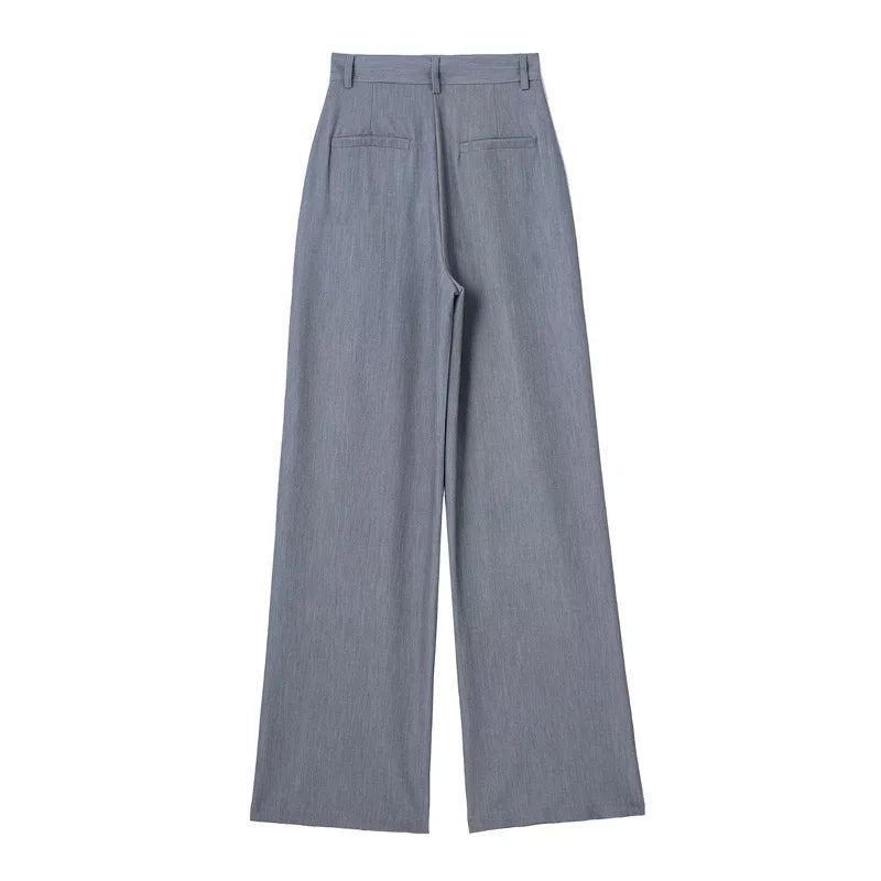 HXAO Women 2024 Wide leg Pants Baggy High Waist Pants Women's Wide Trousers Black Office wear Wide Pants Woman Autumn Trousers BAZAARHUBO