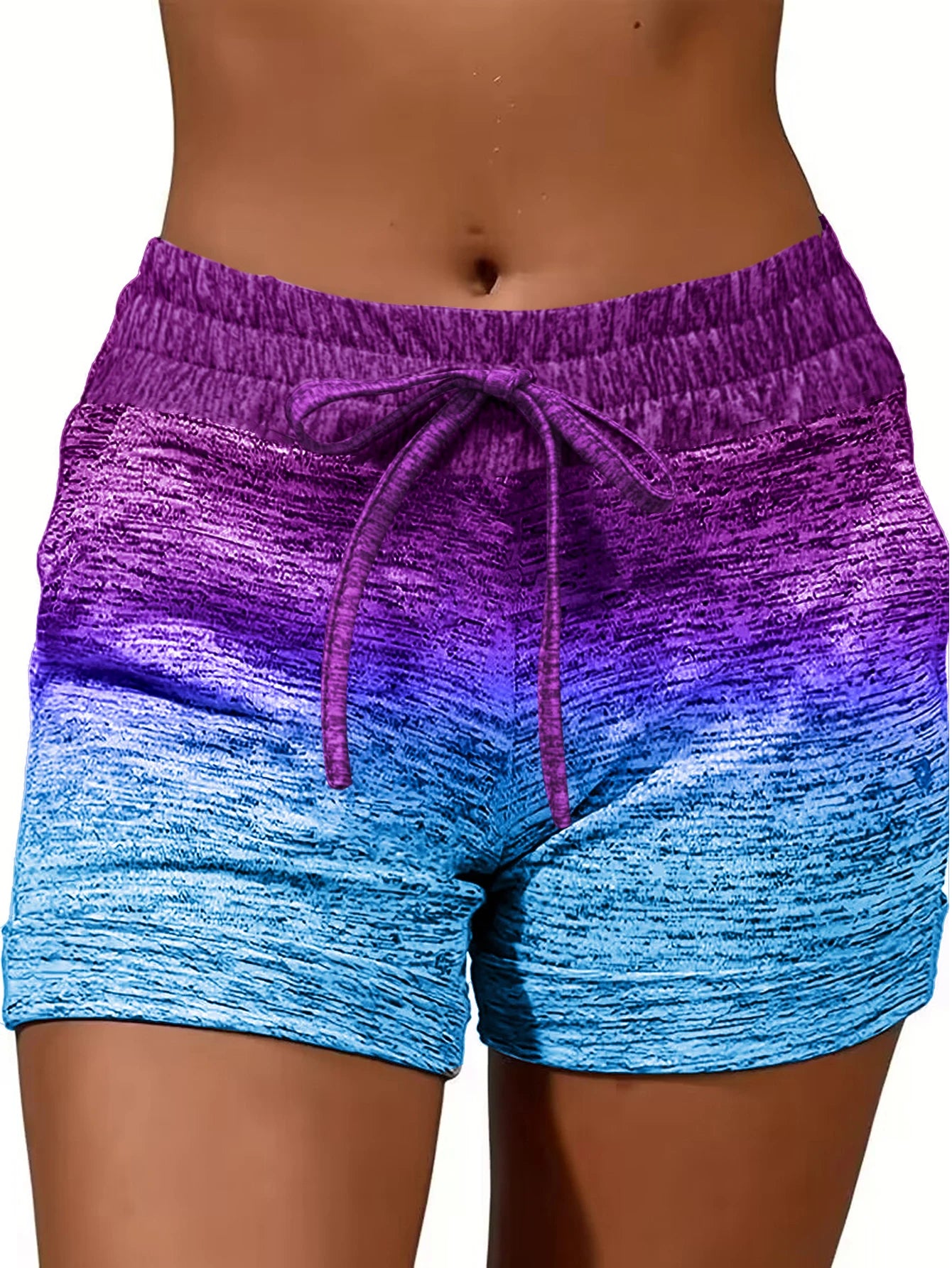2084 Summer new European and American women's fashion trend sporty street sexy gradient color shorts