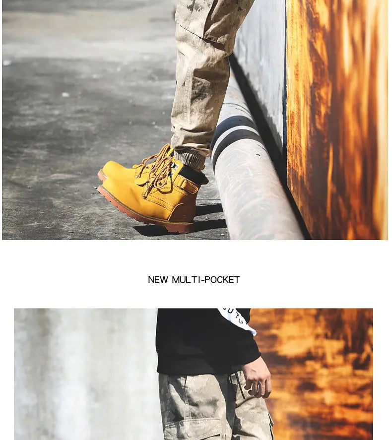 Workwear Camouflage Pants for Men - High-end Spring/autumn New Style Pants, Loose Fit, Casual, Rolled Cuffs, Durable
