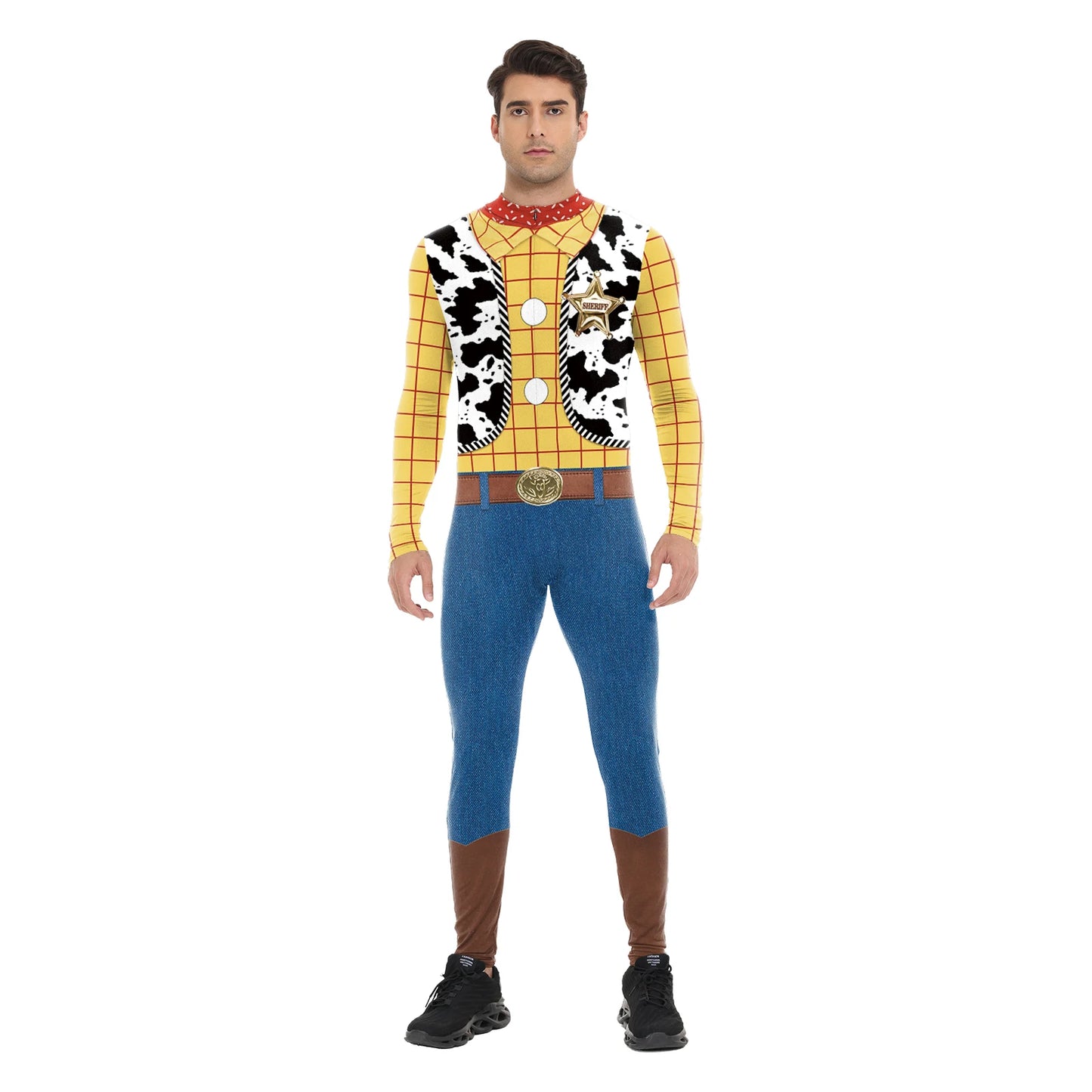 Woody Cosplay Costume Men Boys Jumpsuit Halloween Family Matching Outfits Carnival Party Cowboy Jessie Women Fancy Dress