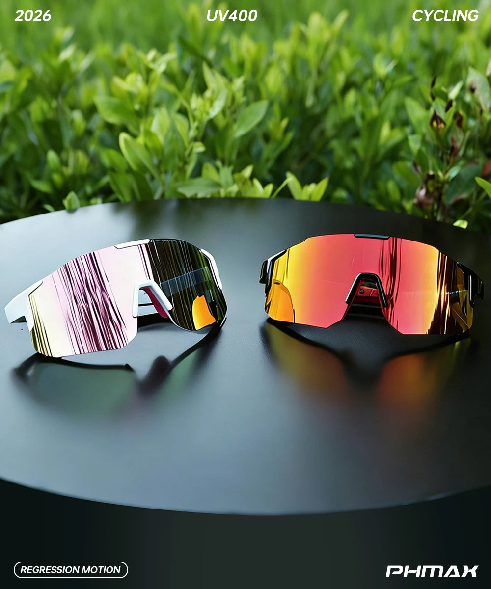 PHMAX Polarized Cycling Glasses Men's Woman Bike Bicycle Polarized Sunglasses 2026 MTB Road Racing Lightweight Flexible Goggle