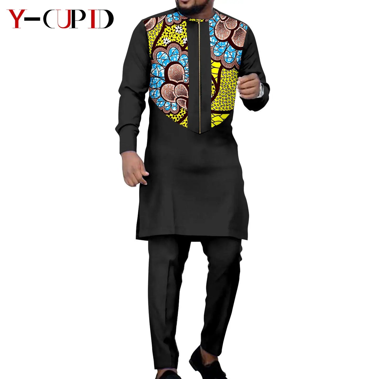 African Dresses for Women Matching Couple Outfits Bazin Riche Men Top and Pant Sets Dashiki Outwear for Party Vestidos Y23C067