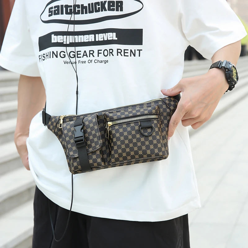 Men's Multi Functional Waist Bag Lightweight Sports Cycling Fanny Pack Small Shoulder Bags for Man Belt Pouch Chest Bags Male
