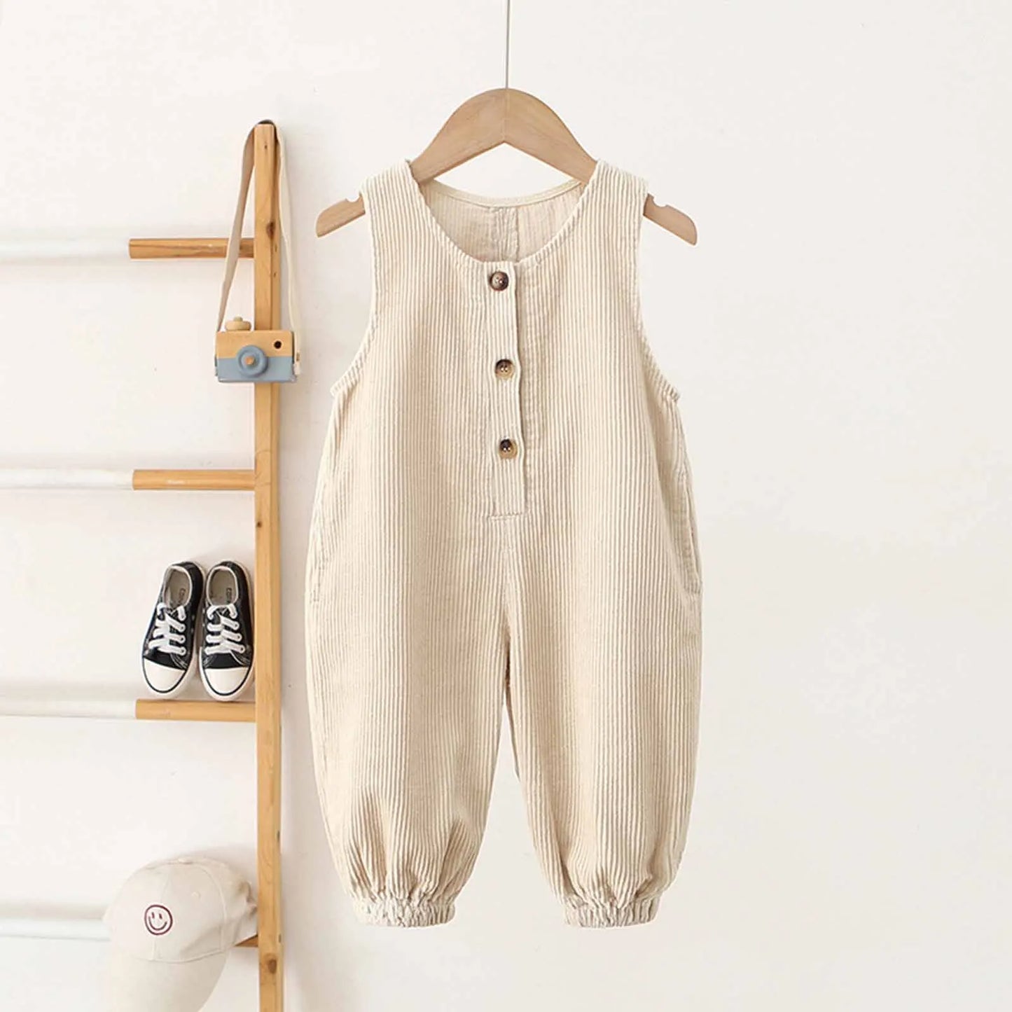 Kids Fashion Casual Rompers Corduroy Suspender Pants Sleeveless Overalls Daily School Home Birthday Party Photography Costume