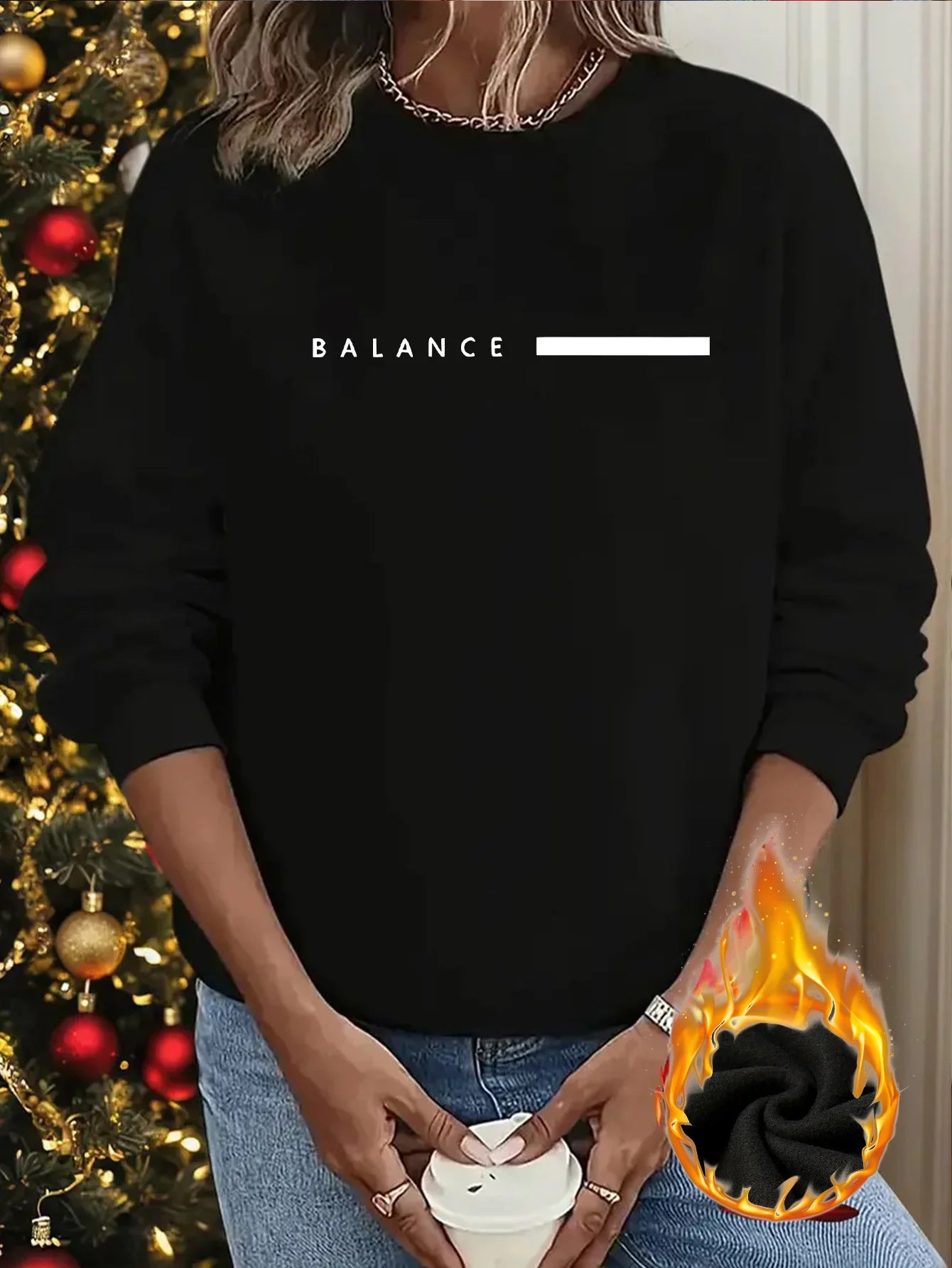 Women's Casual Heart Print Pullover Sweatshirt Geometric Design Long Sleeve Round Neck Machine Washable Regular Fit for Autum