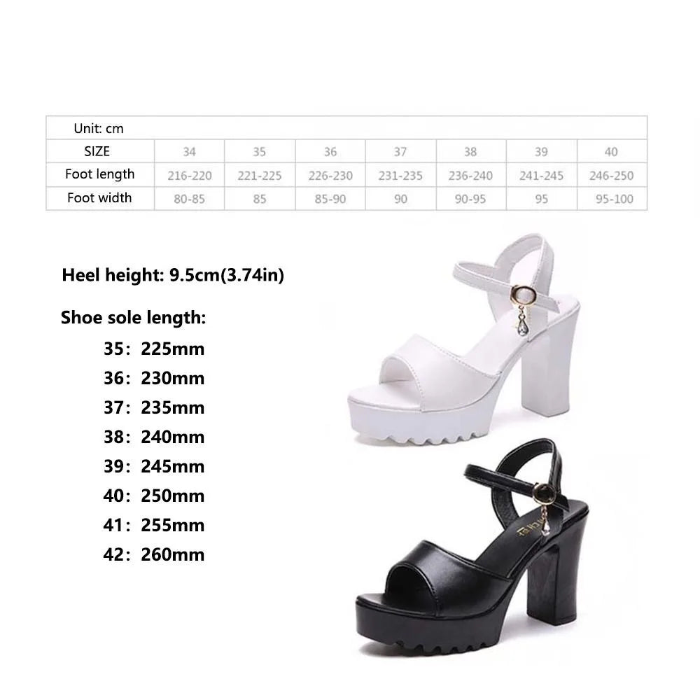 Fashion Fish Mouth High Heel Sandals Buckle Slope Casual Platform High Heels Comfortable Non-slip Women's Sandals Summer