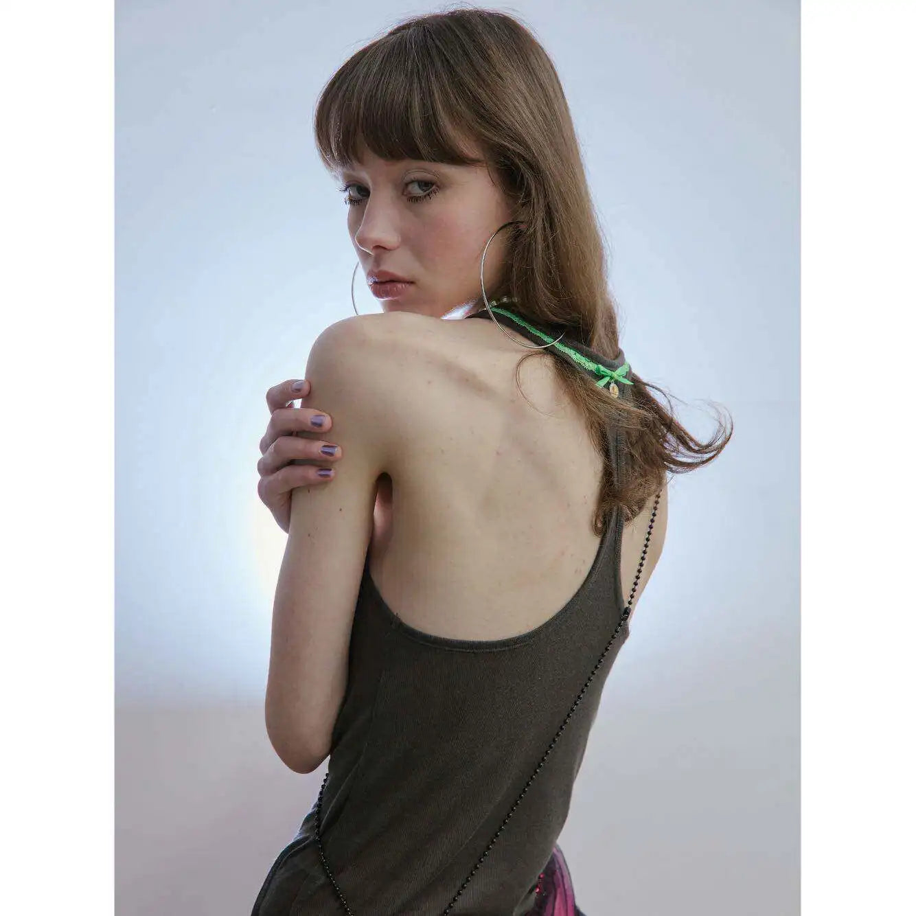 American Style Sexy See-through Slim Camisole Women 2026 Summer New Streetwear Backless Bow Patchwork Casual Tops