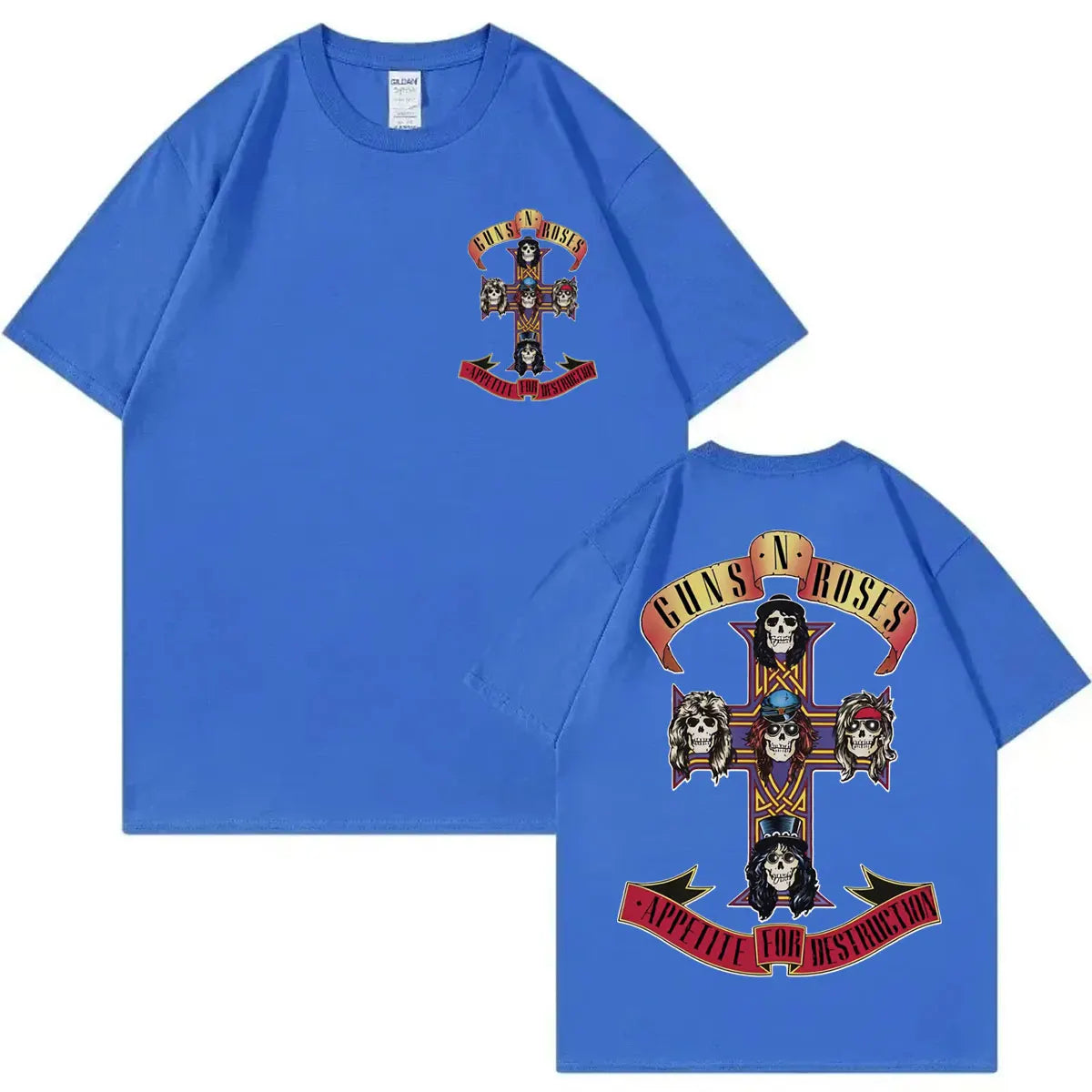 Guns N Roses Appetite for Destruction Album Graphic T Shirts Rock Hip Hop Short Sleeve T-shirt Men Women Casual Loose T-shirts