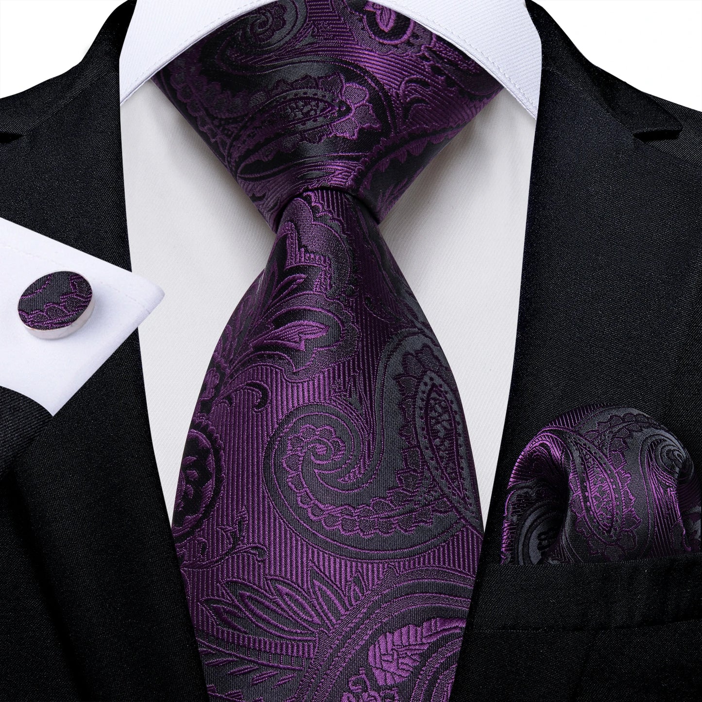 Dark Red Plaid Silk Ties for Men Classic 8cm Business Wedding Party Accessories Pocket Square Cufflinks Gift DiBanGu Dropship BAZAARHUBO