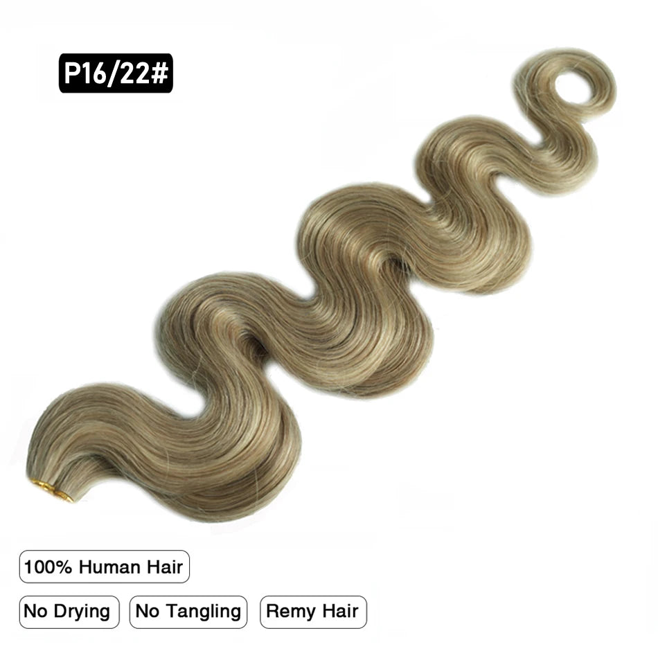 Body Wave Flat Tip Human Hair Extension Highlight Blonde Real Remy Human Fusion Hair Pre Bonded Keratin Hair 1g/S 12-26 Inch