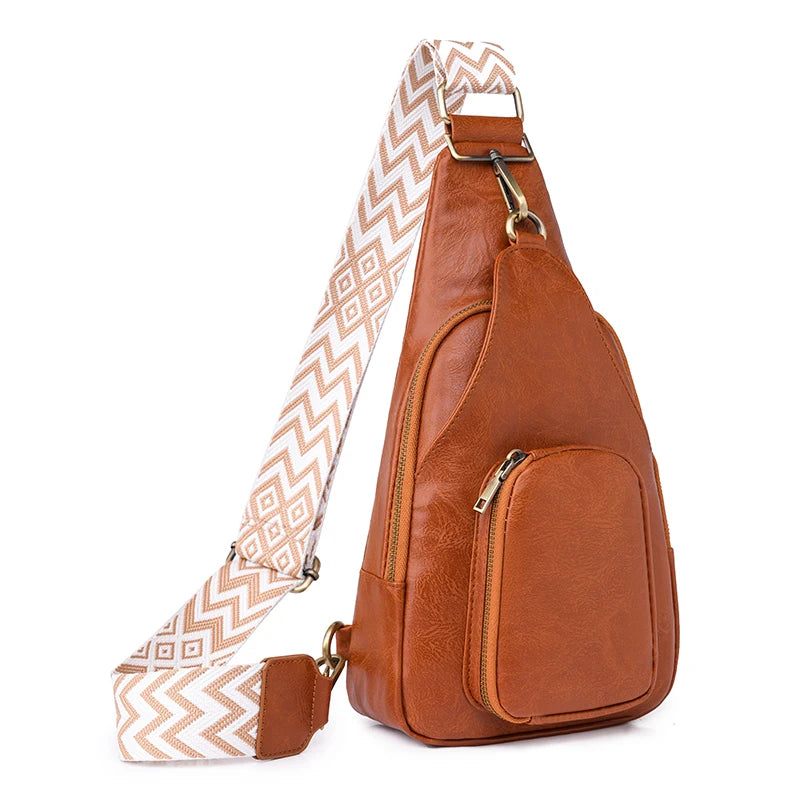 Bags for Women Newly Women Chest Pack Female Sling Bags Crossbody Waterproof Shoulder Chest Bag Casual PU Leather Messenger Pack