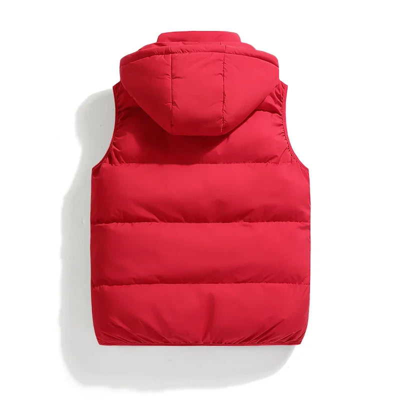 Mens Vest Jacket Warm Sleeveless Jackets Winter Waterproof Zipper Coat Autumn Stand-up Collar Casual Waistcoat Brand Clothing