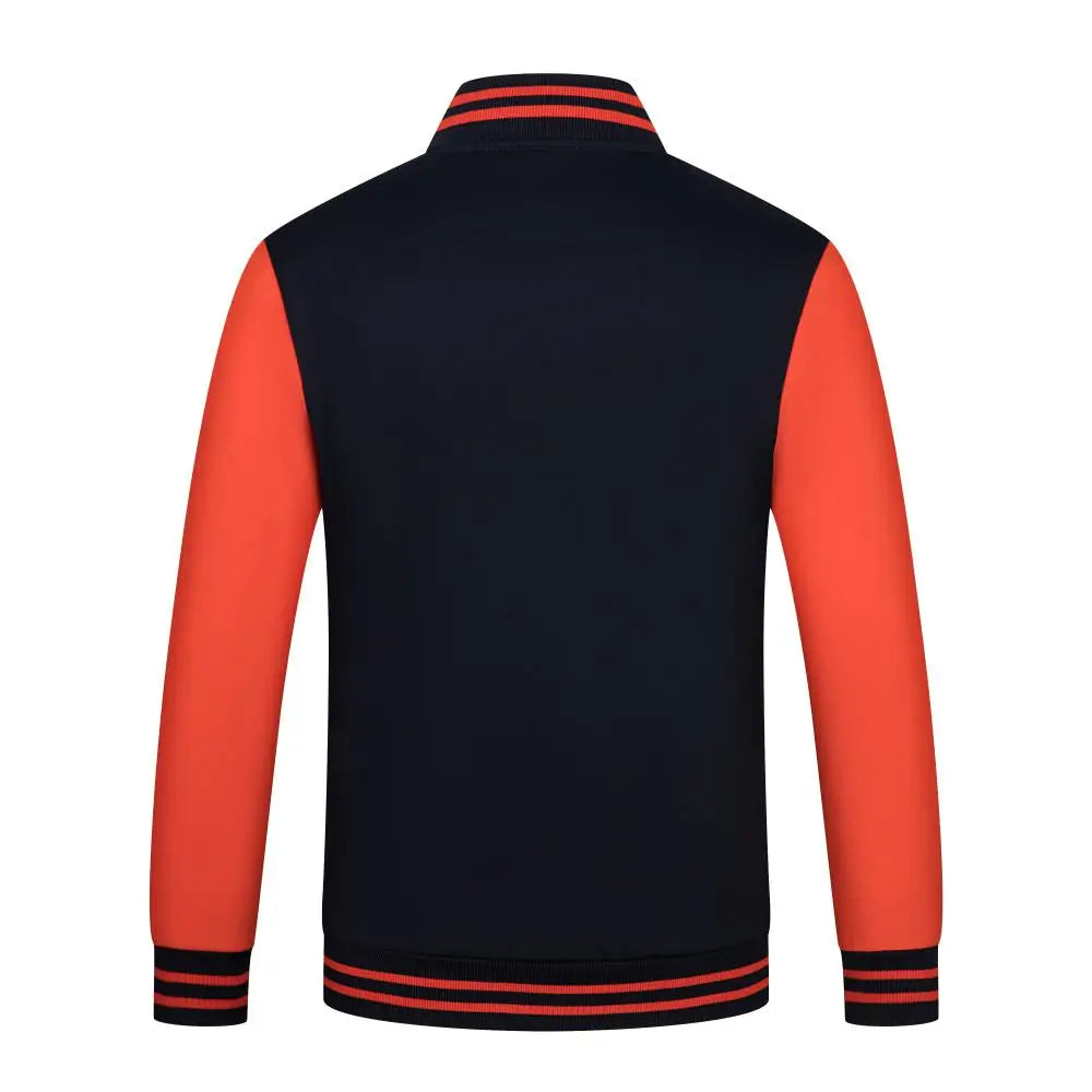 Mens Jacket Trend New Button Casual Coats Round Neck Baseball Uniform  Spring And Autumn Tide Brand Clothes Print LOGO LS-2211