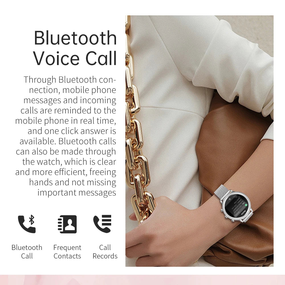 SmartWatch Women Bluetooth Call Smart Watches HD Large Screen Watches Multi-sport Mode Heart Rate Monitoring Strong Battery Life