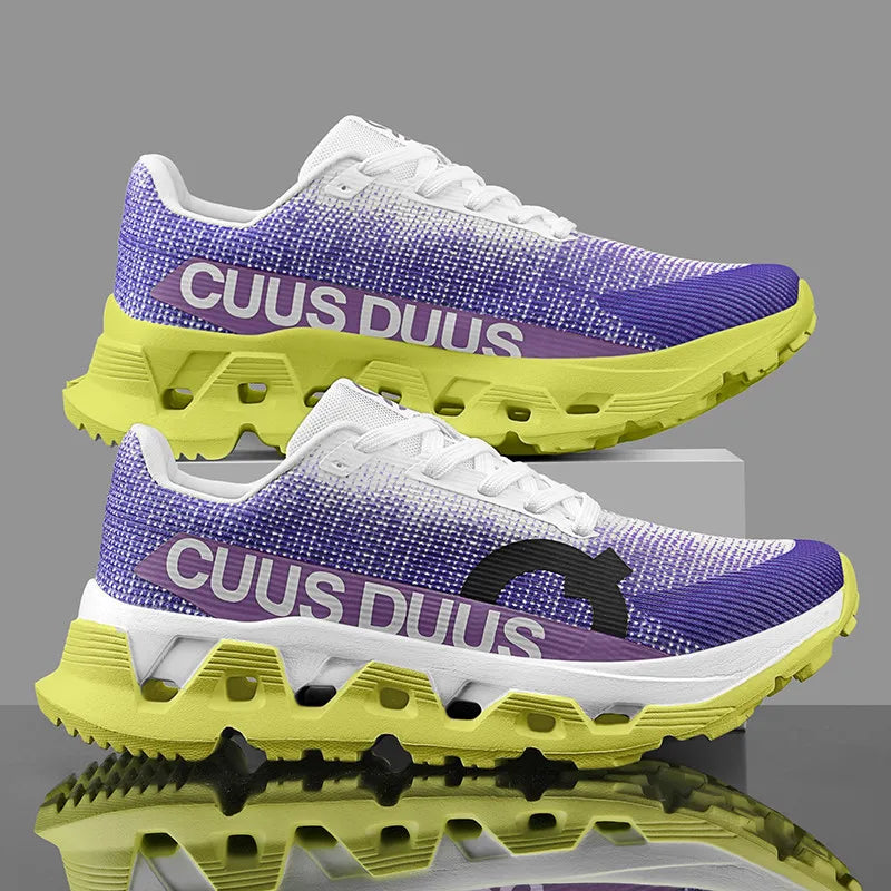 Men's Running Shoes Outdoor Couple Trainer Race Sneakers Off-road Shoes Cushioning Jogging Non-Slip Breathable Mesh Luxury Shoes