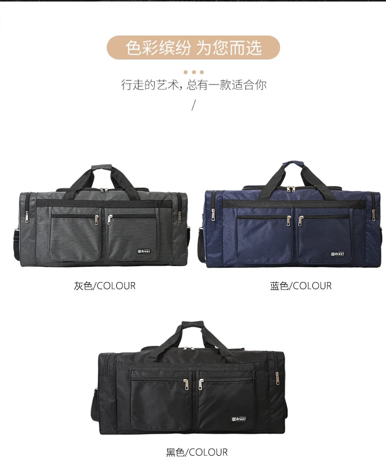 Women Men Nylon Travel Duffel Bag Carry On Luggage Bag Men Tote Large Capacity Weekender Gym Sport Holdall Overnight Bag Pouches