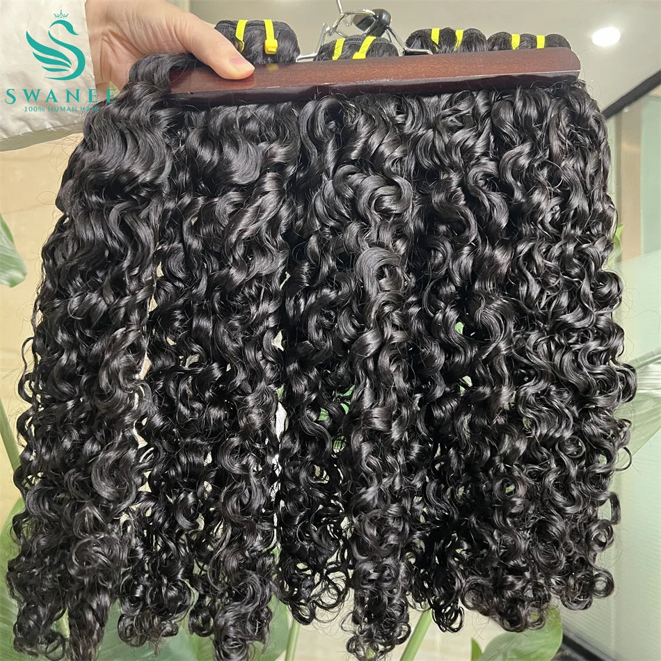15A Burmese Curl  Vietnamese 100% Raw Virgin Human Hair Extensions #1B Natural Black for Human Hair Weave Bundles Curly Bundles