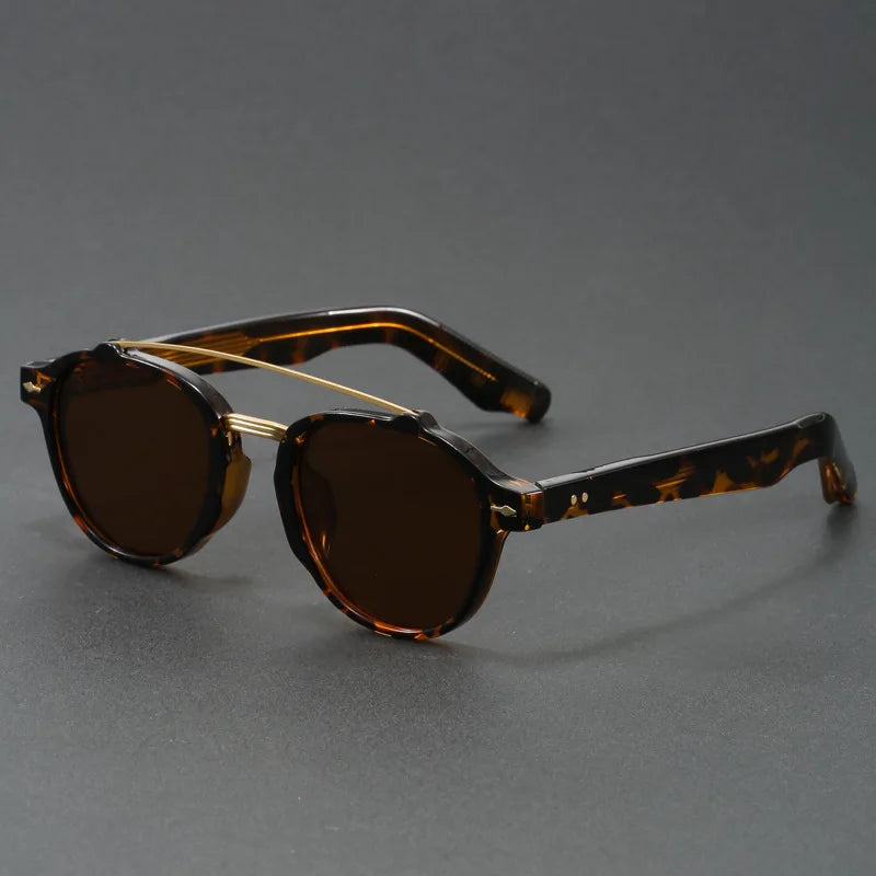 High-end Quality Sunglasses Men Women Korean Style Retro Sun Glasses for Women Thick TR90 Frame Luxury Brand Design Fake Glasses BAZAARHUBO