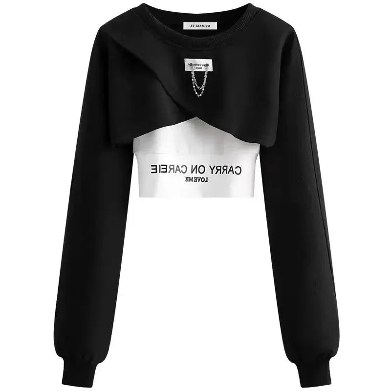 Spring Autumn Women's Tracksuit Casual Loose Top and Pants Two Piece Set Women Sports Trouser Suits