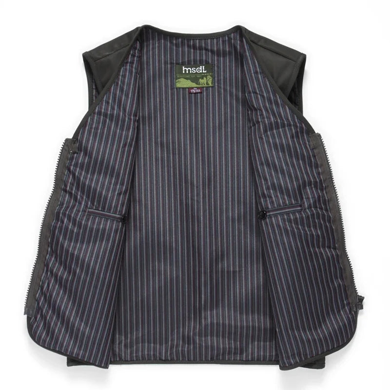 Men Large Size XL-4XL Motorcycle Casual Vest Male Multi-Pocket Tactical Fashion Waistcoats High Quality Masculino Overalls vest