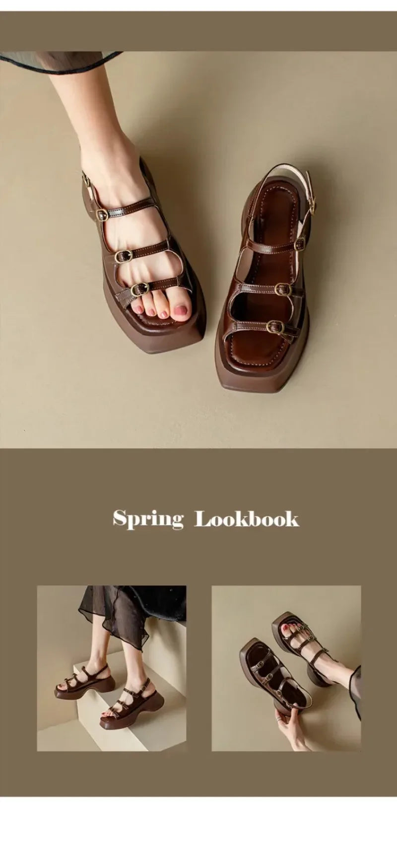 Women's Sandals 2026 Summer New Platform Sandals Fashion Casual Wedge Sandals for Women Open Toe Beach Sandalias Sandalias Mujer