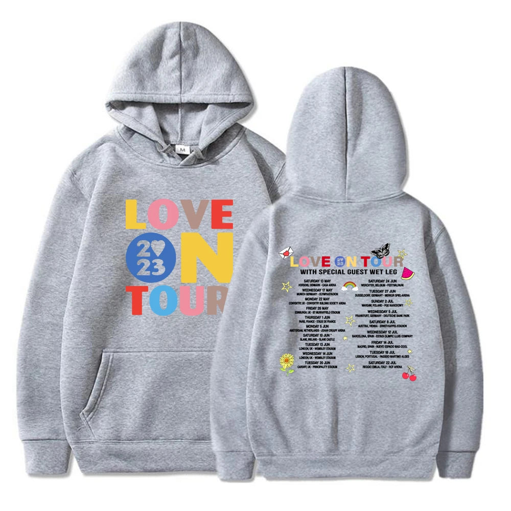 Love on Tour 2023 Hoodie HS Concert Hooded Sweatshirt Music Lover Aesthetic Pullovers Unisex Graphic Hoodies Love on Tour Merch