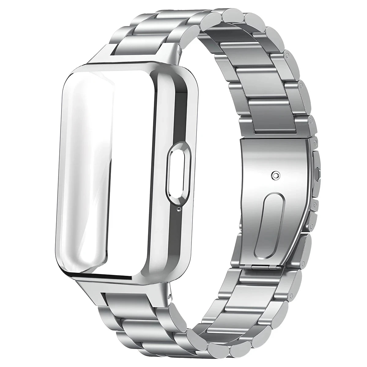 Case+Stainless Steel Strap For Samsung Galaxy Fit 3 Full Protective Screen Case For Samsung Galaxy Fit 3 Metal Band Accessories