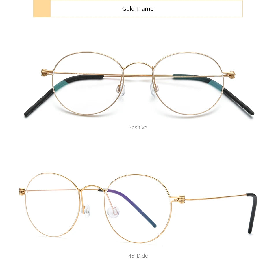FONEX B Titanium Glasses Frame Women Brand Design Eyeglasses Men Korean Denmark Ultralight-Weight Morten Screwless Eyewear 7510 BAZAARHUBO