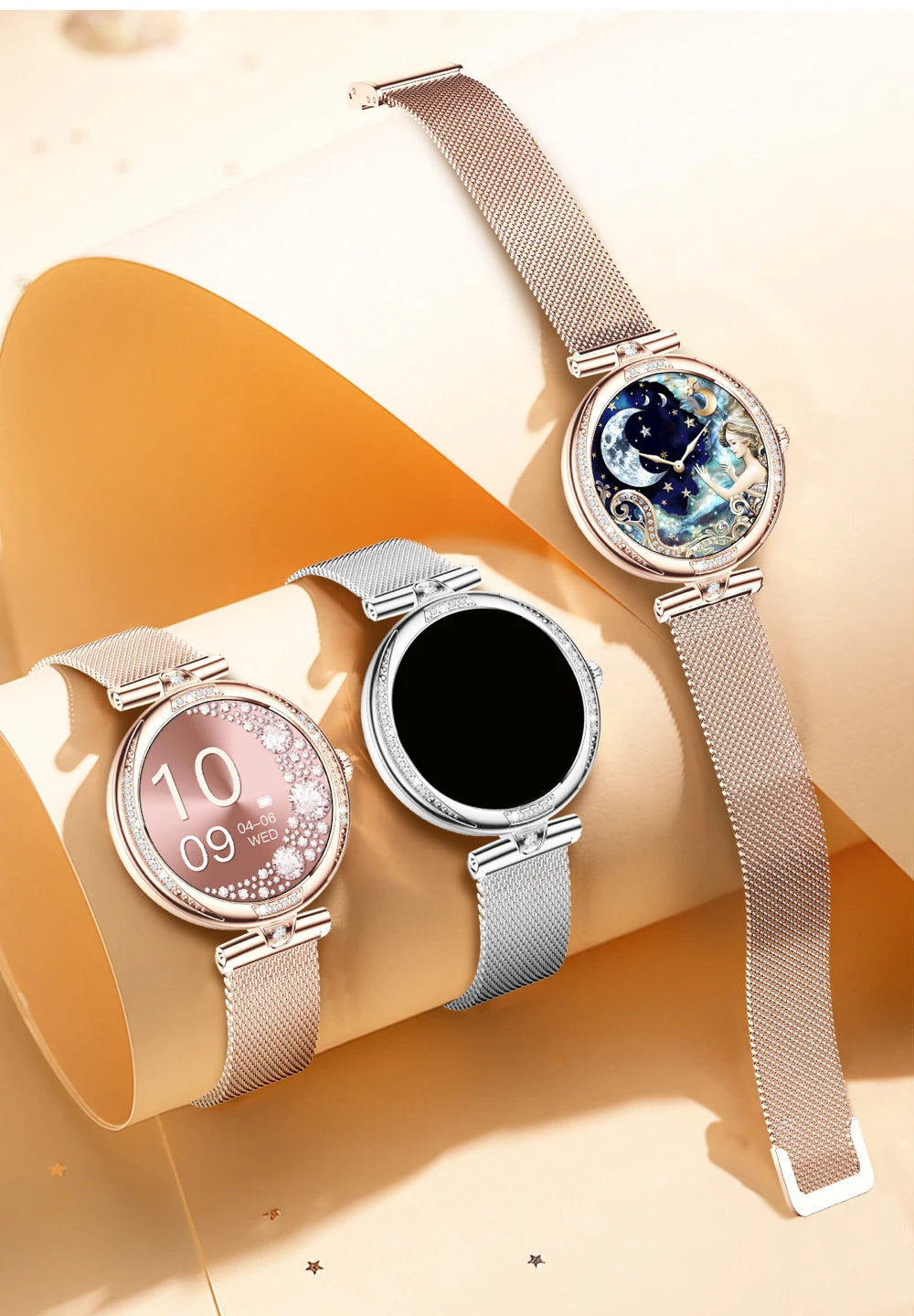 2025 Blue Tooth Call Lady Smartwatch 1.19" AMOLED Screen Women Smart Watches Waterproof Sports Fitness Tracker Health Bracelet