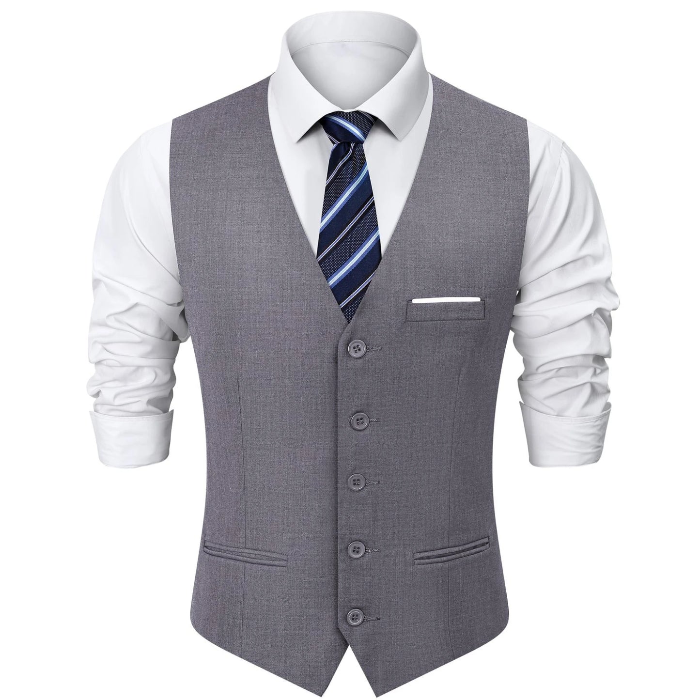 Mens Suit Vest Male Business Formal Wedding Office Birthday Party Outfit Set  Easter Church Jacket Black Waistcoat