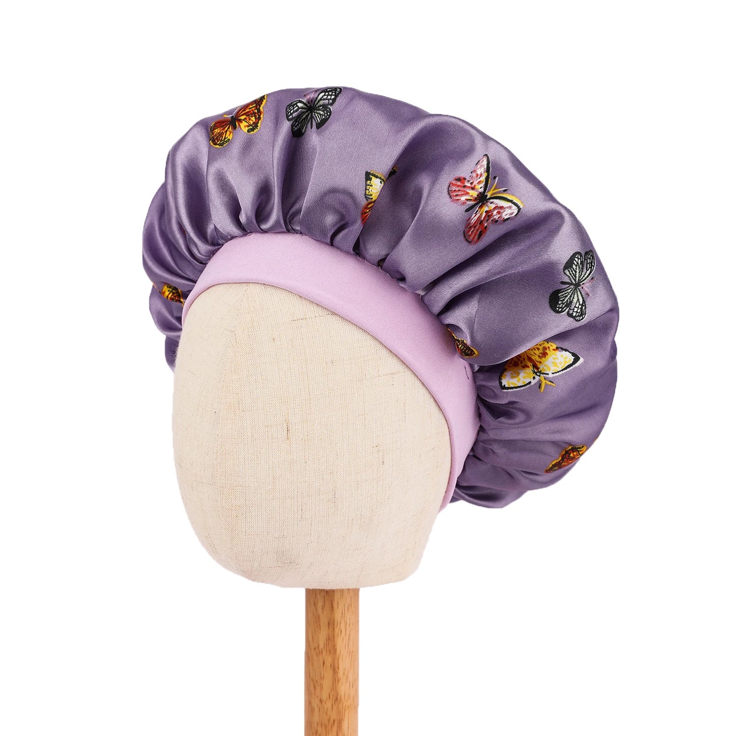 Fashion New African Children Adjustable Printing Ankara Satin Bonnet Sleep Cap Baby Kids Satin Bonnet Sleep Hat Silk Shower Cap
