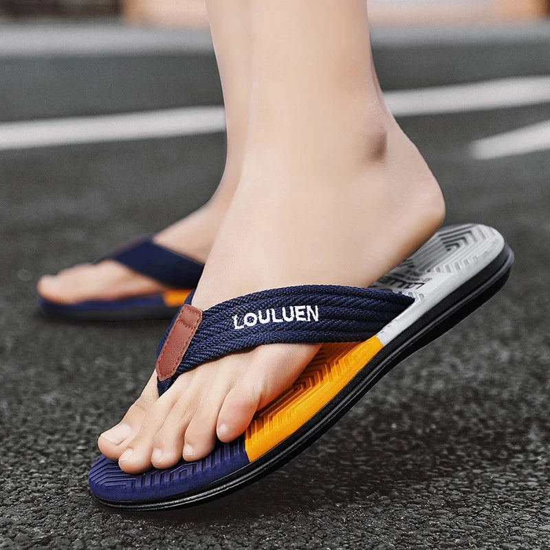 High Quality Men's Slippers Summer Casual Beach Shoes Fashion Mens Outdoor Slippers Flat Sole Non-slip Shoes New Pantuflas Mujer