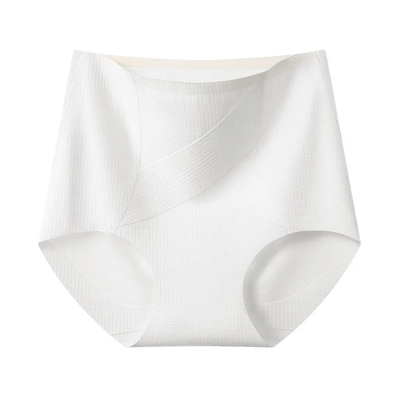 High Waisted Seamless Panties for Women Tummy Control Pure Cotton Non Roll Waistband Butt Lifting Shaping Underwear