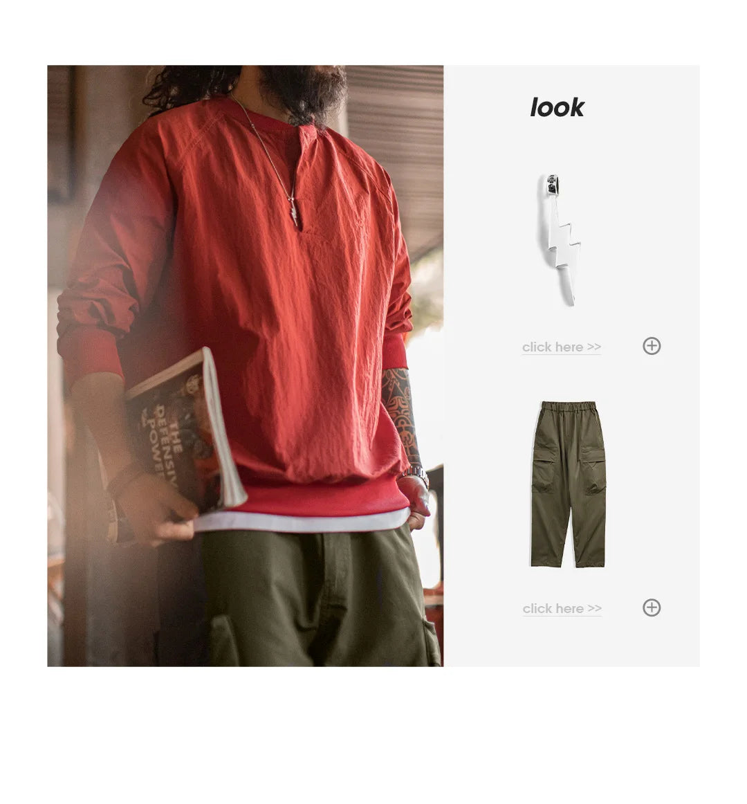 Maden Vintage Baseball Collar Sweatshirt New Year's Red Top Loose Round Neck Pullover for Men's Spring Fall Long-Sleeved T-Shirt