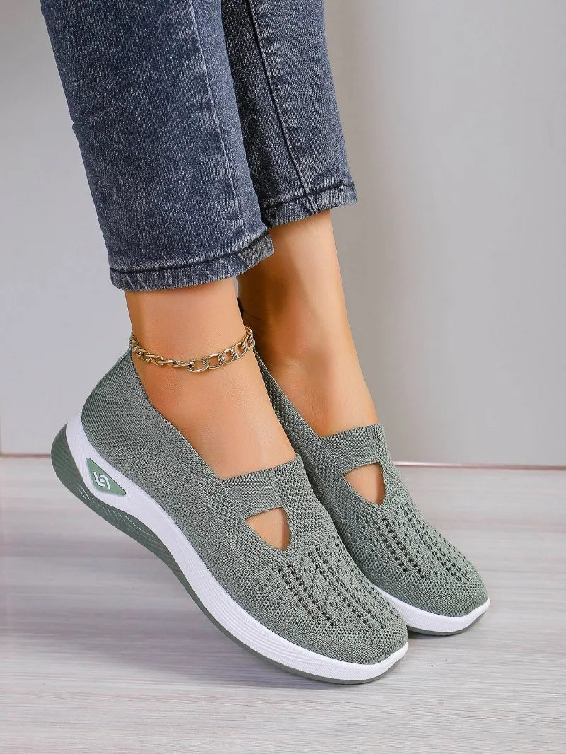 Fashion New Women's Sports Shoes, Fashionable, Breathable, Lightweight, Non-slip, Wear-resistant, Casual Sports Shoes, Flat Shoe