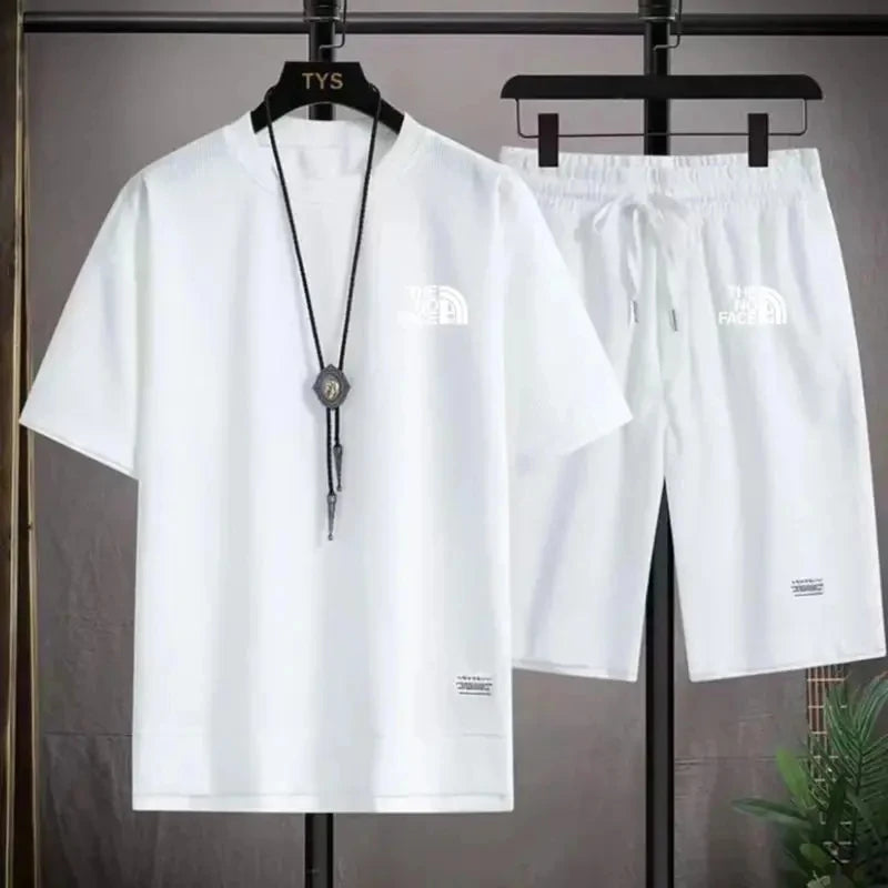 Summer Men's Set Fashionable Sportswear Men's Short Sleeved T-Shirt  Sports Shorts Set Men's Casual Men's Clothing Men's Jogging