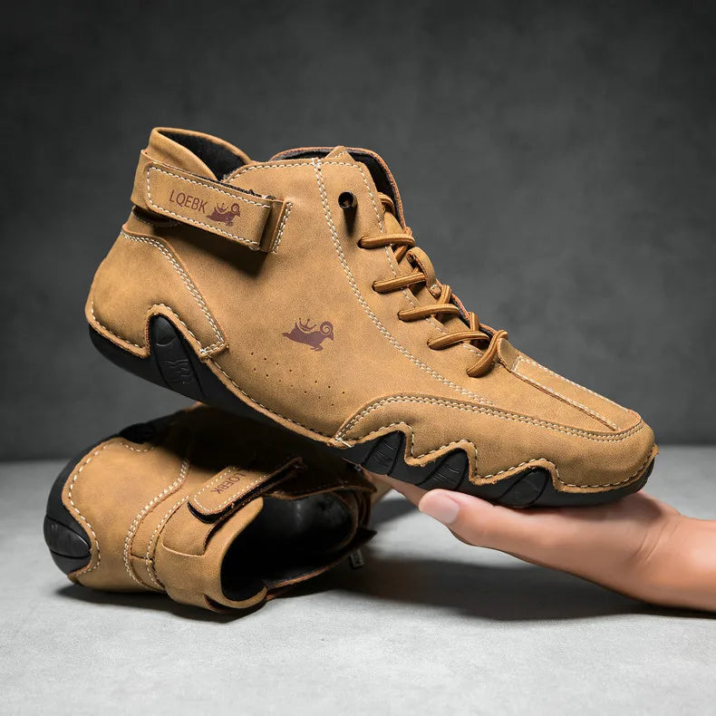 LDECK Leather Casual Shoes Sneakers for Men Fashion Outdoor Walking Loafers Shoes Comfortable Footwear Luxury Man Boots 2025 New