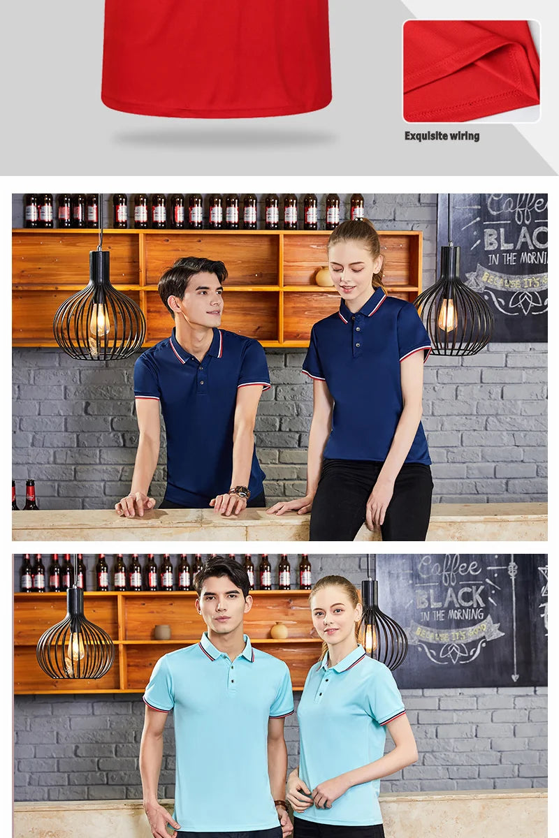 Cross Border Short Sleeved Polo From Europe Popular Summer Casual Lapel Large Size High-Quality Business Office Uniforms