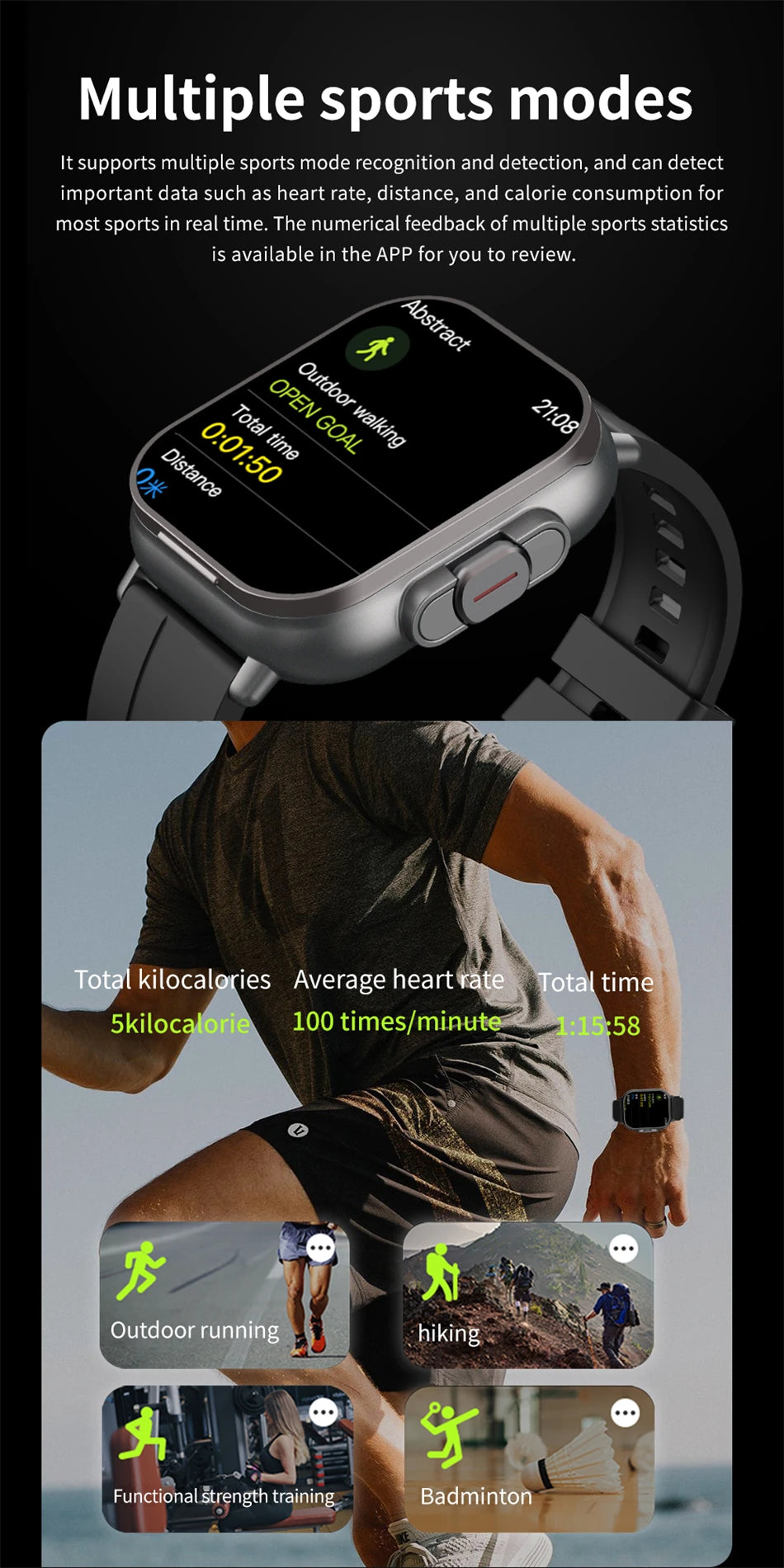 TWS 2 In 1 Smartwatch Earphones Sports Smart Watch Wireless Bluetooth Calling Health Monitor Fitness Record Watches With Headset