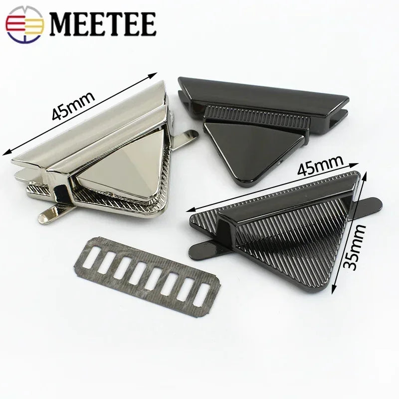 1/2/3/4Pcs 35*45mm Bag Metal Lock Buckle Twist Turn Snap Clasps Women Bags Decorative Closure Buckles DIY Hardware Accessories