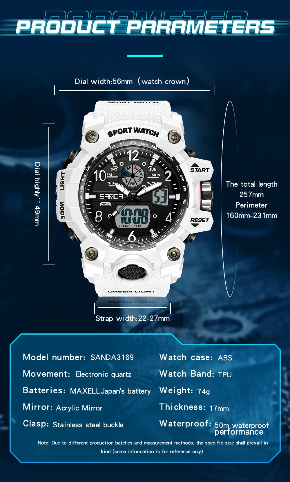 SANDA 3169 Top Brand Sports Men's Watches Military Quartz Watch Man Waterproof Wristwatch for Men Clock shock relogios masculino