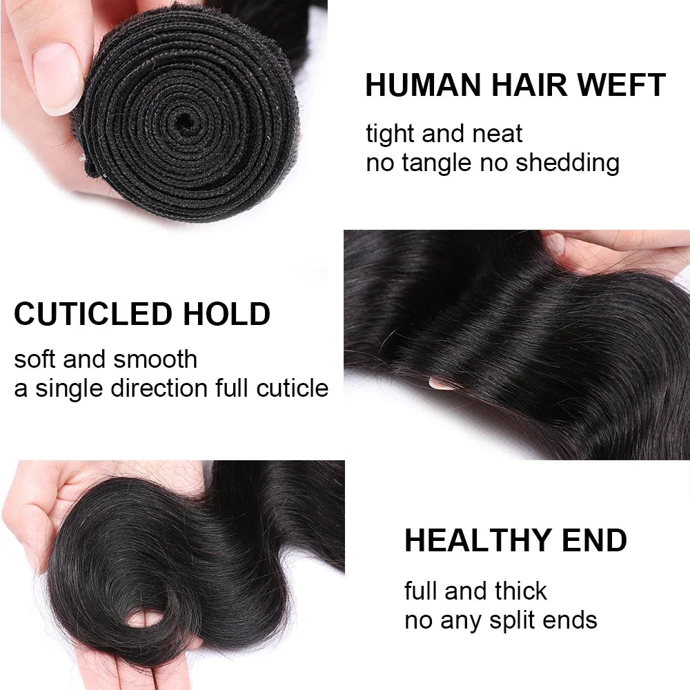 10-40 Long Inch Body Wave Human Hair Bundles Remy Hair Extensions Natural Color 1/3/4 Pcs Brazilian Body Wave Weave Bundles