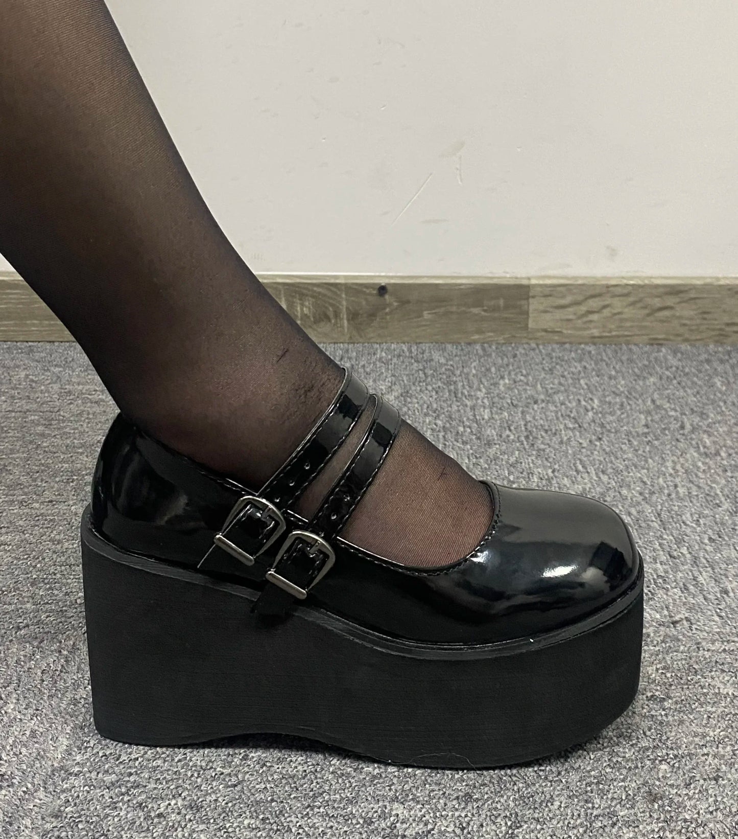 Women Pumps Super High Heel Platform Wedge Spring Ladies Sandals Belt Buckle Classic Sweet Punk Female Lolita Shoes